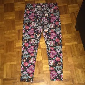 Sugar skull leggings